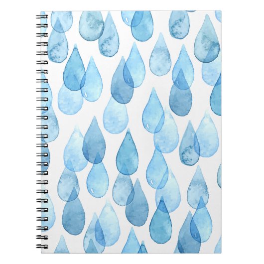Regenachtige dagen: Waterverf Pattern Notitieboek (Voorkant)