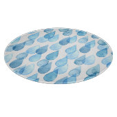 Regenachtige dagen: Waterverf Pattern Snijplank (Hoek)