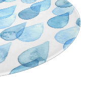 Regenachtige dagen: Waterverf Pattern Snijplank (Hoek)