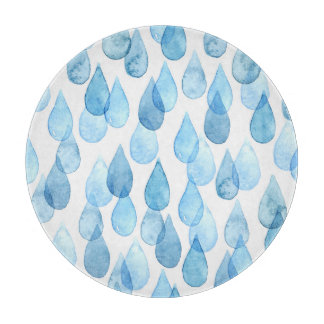 Regenachtige dagen: Waterverf Pattern Snijplank