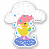 regenachtige eend sticker (Voorkant)