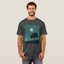 Regenachtige Eenzaamheid – Illustratie van een Een T-shirt