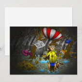 Regenachtige en winderige dag feestdagenkaart (Voorkant / Achterkant)