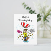 Regenachtige en Winderige Prettig Thanksgiving Briefkaart (Staand voorkant)