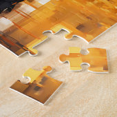 regenachtige Herfst dag liefde paraplu puzzel (Zijkant)