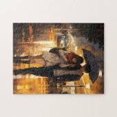regenachtige Herfst dag liefde paraplu puzzel Legpuzzel (Horizontaal)