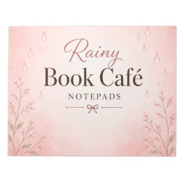 Regenachtige Koffie & Boeken Notitieblok