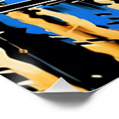 Regenachtige Nacht in Parijs:  Cafe Poster (Hoek)