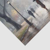 Regenachtige Parkwandeling Decoupage Tissuepapier (Detail)