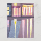 Regenachtige reflecties | Lofi Hedendaagse Waterve Briefkaart (Voorkant)