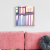 Regenachtige reflecties | Lofi Hedendaagse Waterve Canvas Afdruk (Insitu (Woonkamer))