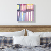 Regenachtige reflecties | Lofi Hedendaagse Waterve Canvas Afdruk (Insitu (Slaapkamer))