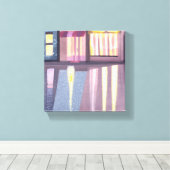 Regenachtige reflecties | Lofi Hedendaagse Waterve Canvas Afdruk (Insitu (Houten vloer))