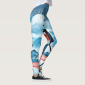 Regenachtige Samurai: Stille Waakzaamheid Leggings (Rechts)