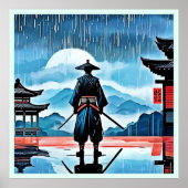 Regenachtige Samurai: Stille Waakzaamheid Poster (Voorkant)