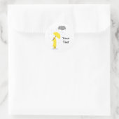 Regenachtige schooldag Sticker (Tas)