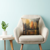 Regenachtige stad abstract Ai kunst Kussen (Stoel)