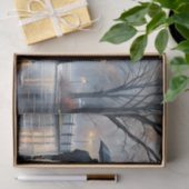 Regenachtige Stad Wandel Decoupage Tissuepapier (Geschenk)