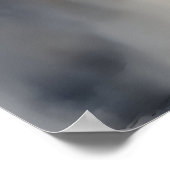 Regenachtige stad waterverf kunst poster (Hoek)