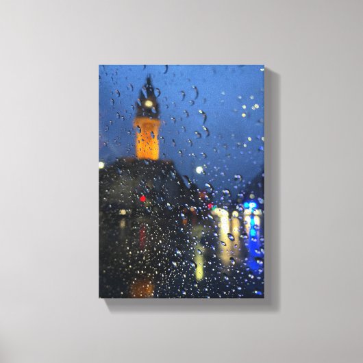 Regenachtige STADS nachten Canvas Afdruk (Voorkant)