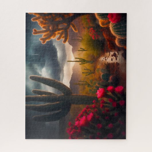 regenachtige woestijn legpuzzel (Verticaal)