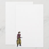 Regenbank Mode - herenman #6 Briefpapier (Voorkant / Achterkant)