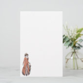 Regenbank Mode — Lady #2 Briefpapier (Staand voorkant)