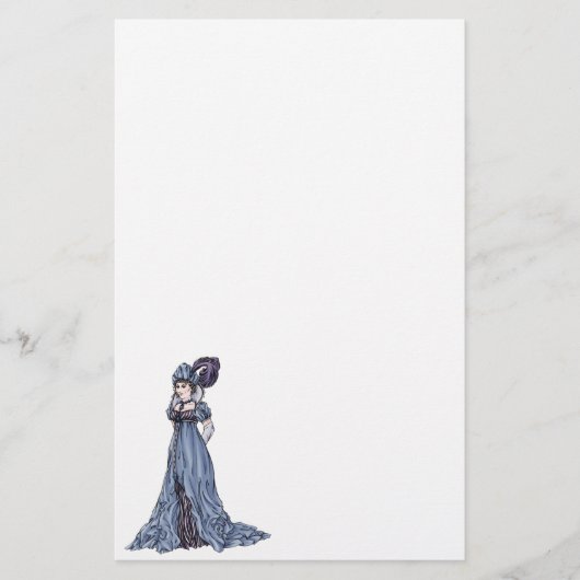 Regenbank Mode — Lady #3 Briefpapier (Voorkant)