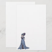 Regenbank Mode — Lady #3 Briefpapier (Voorkant / Achterkant)