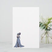 Regenbank Mode — Lady #3 Briefpapier (Staand voorkant)