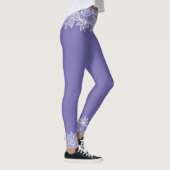 Regenblauw met Leggings met Lace look Spandex (Rechts)