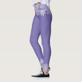 Regenblauw met Leggings met Lace look Spandex (Links)