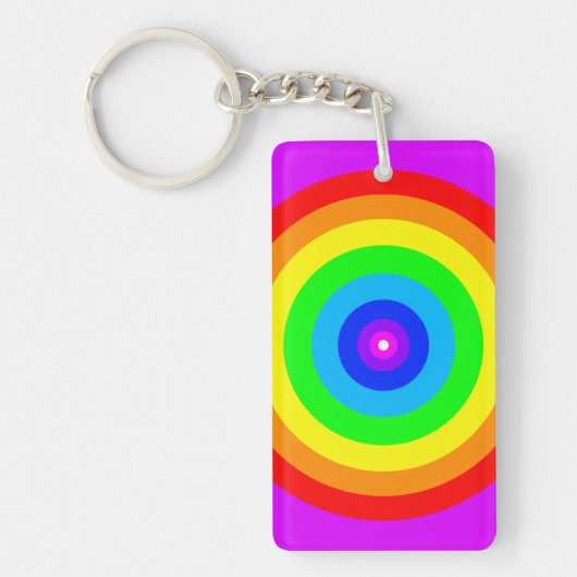 Regenboecirkelontwerp-40686 Sleutelhanger (Voorkant)