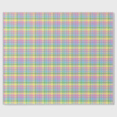 Regenboeg Tartan Stripe Cadeaupapier (Vlak)