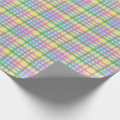Regenboeg Tartan Stripe Cadeaupapier (Hoek)