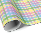 Regenboeg Tartan Stripe Cadeaupapier (Rol Hoek)