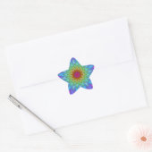 Regenboem Bloem Abstracte Kunst Ster Sticker (Envelop)
