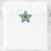 Regenboem Bloem Abstracte Kunst Ster Sticker (Tas)