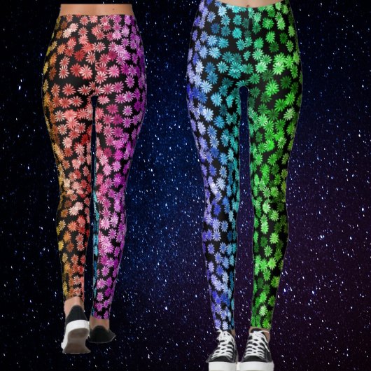 Regenboem Bloemen Leggings