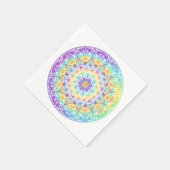Regenboem Levensbloem Mandala Servet (Hoek)