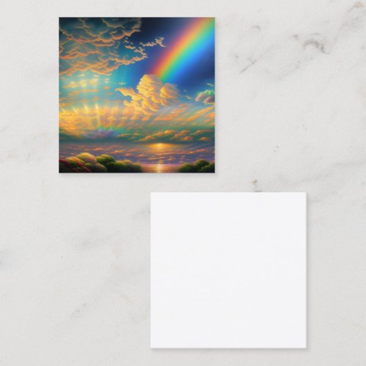 Regenbogen behoren tot de mooiste en ontzag-insp vierkante visitekaartje (Voorkant / Achterkant)