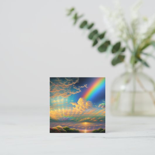 Regenbogen behoren tot de mooiste en ontzag-insp vierkante visitekaartje (Staand voorkant)