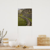 Regenbogen boven de landbouwterrassen, Machu Poster (Keuken)