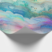 Regenbogen & Bubbels Party Wrapping Paper Cadeaupapier (Hoek)