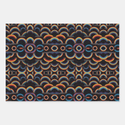 Regenbogen die Document Bladen verpakken Inpakpapier Vel (Voorkant 3)