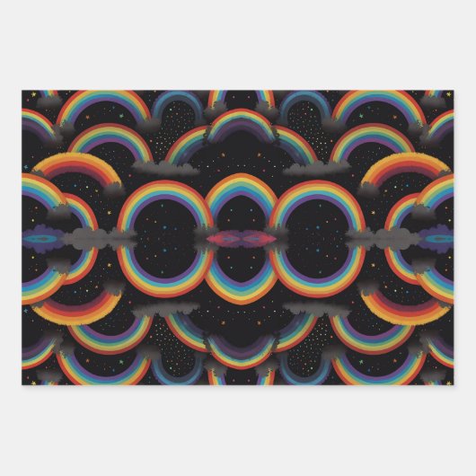 Regenbogen die Document Bladen verpakken Inpakpapier Vel (Voorkant 2)