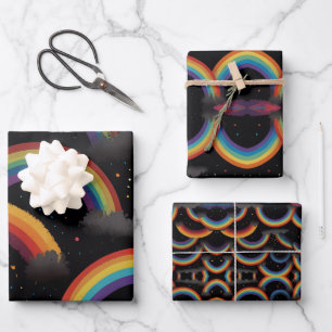Regenbogen die Document Bladen verpakken Inpakpapier Vel