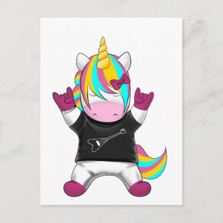 Regenbogen Einhorn Rocker Briefkaart
