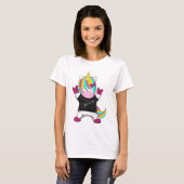 Regenbogen Einhorn Rocker T-shirt (Voorkant volledig)