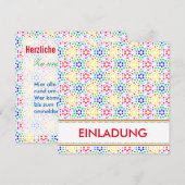 Regenbogen Einladung Kaart (Voorkant / Achterkant)